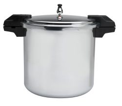 Mirro 92122A Polished Aluminum 5 / 10 / 15-PSI Pressure Cooker / Canner Cookware, 22-Quart, Silver