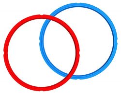 Genuine Instant Pot Sealing Ring 2-Pack – 6 Quart Red/Blue