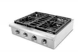 Thorkitchen HRT3003U 30″ Pro-Style Gas Rangetop with 4 Sealed Burners, Stainless Steel