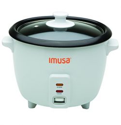 IMUSA USA GAU-00012 Electric Nonstick Rice Cooker 5-Cup (Uncooked) 10-Cup (Cooked), White