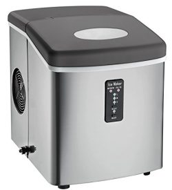 Igloo ICE103 Counter Top Ice Maker with Over-Sized Ice Bucket, Stainless Steel