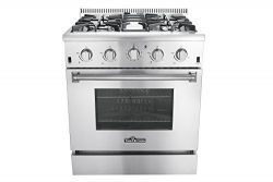 Thor Kitchen HRG3080U 30″ Freestanding Professional Style Gas Range with 4.2 cu. ft. Oven, ...