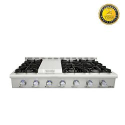 Evakitchen Pro-Style Gas Rangetop with 6 Cooktop, Sealed Performance Burners with Iron Grates, M ...