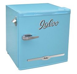 Igloo FR176-BLUE 1.6 cu. ft. Retro Bar Fridge with Side Bottle Opener, Blue