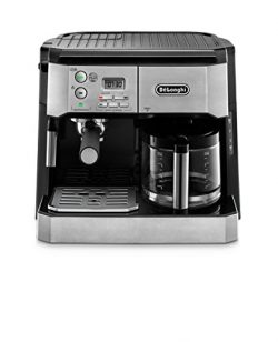 DeLonghi BCO430 Combination Pump Espresso and 10-cup Drip Coffee Machine with Frothing Wand, Sil ...