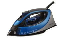 Sunbeam Turbo Steam 1500 Watt XL-size Anti-Drip Non-Stick Soleplate Iron with Shot of Steam/Vert ...