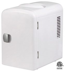 Gourmia GMF600 Portable 6 Can Mini Fridge Cooler and Warmer for Home ,Office, Car or Boat AC &am ...