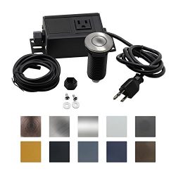 Sink Top Air Switch Kit, Garbage Disposal Part Built-Out Adapter Switch (LONG BRUSHED CHROME BUT ...