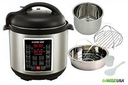 GoWISE USA GW22620 4th-Generation Electric Pressure Cooker with  steam rack, steam basket, rice  ...