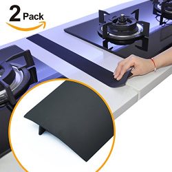 Silicone Stove Counter Gap Cover by Kindga, Easy Clean Gap Filler Sealing Spills Between Kitchen ...