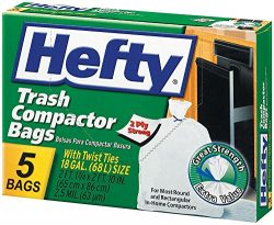 Hefty E21218 Trash Compactor Bags 5 Count