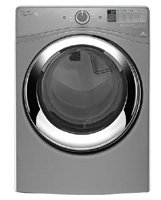 WHIRLPOOL WASHERS & DRYERS 2490343 Duet 7.3 cu.ft. Front Load Electric Steam Dryer, Chrome S ...