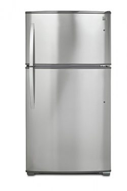 Kenmore 71215 21 cu.ft. Top-Freezer Refrigerator with Ice Maker and LED Lighting in Stainless St ...