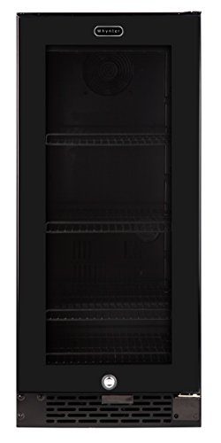 Whynter BBR-801BG Built-in Glass 80-Can Capacity Beverage Refrigerator, 3.4 cu. ft., Black