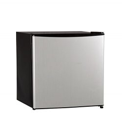 Midea WHS-65LSS1 Compact Single Reversible Door Refrigerator and Freezer, 1.6 Cubic Feet, Stainl ...