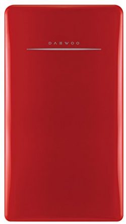 Daewoo Retro Compact Refrigerator 4.4 Cu Ft, Pure Red