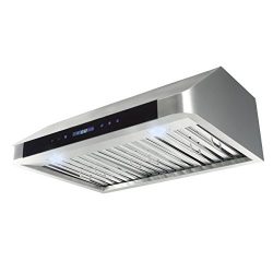 Della 30″ Under Cabinet Stainless Steel 3 Speeds Touch Control Panel Range Hood Home Kitch ...