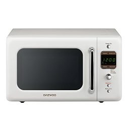 Daewoo KOR-7LREW Retro Microwave Oven 0.7 Cu Ft, Creme White