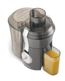 Hamilton Beach 67650A Big Mouth 800 Watt Juice Extractor Gray and Matte Chrome Die-Cast Metal Li ...