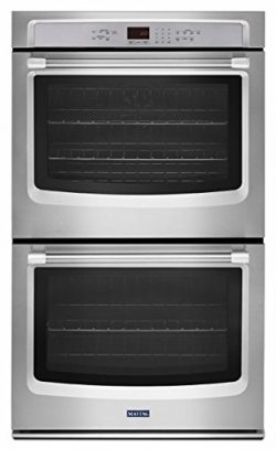 Maytag 27 Inch Stainless Steel Double Electric Wall Oven with True Convection MEW9627DS