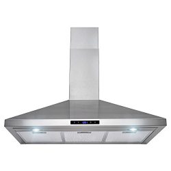 Golden Vantage 36″ Stainless Steel Wall Mount Touch Control Kitchen Cooking Range Hood Ven ...