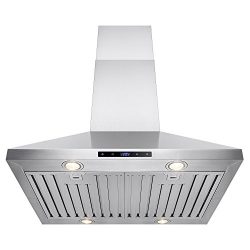 FIREBIRD Stainless Steel 30″ Euro Style Island Mount Range Hood LED Screen