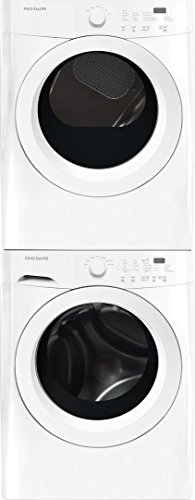 Frigidaire White Front Load Laundry Pair with FFFW5000QW 27″ Washer, FFQE5000QW 27″  ...