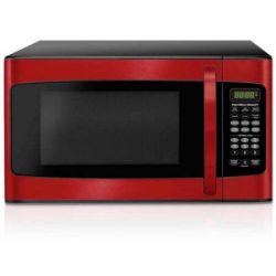 Hamilton Beach 1.1 cu ft, 10 power levels, LED display, 1000W, Microwave oven, Red,10 power leve ...