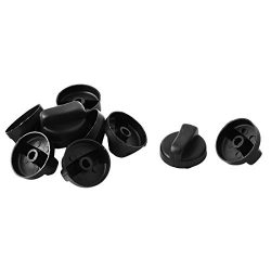 uxcell Plastic Home Kitchen Round Shaped Gas Stove Burner Control Range Switch Knob 10pcs Black