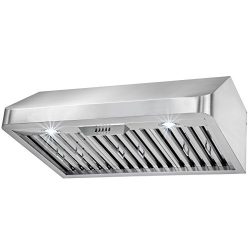 FIREBIRD 30″ Under Cabinet Stainless Steel Kitchen Range Hood Vent (Push Control)