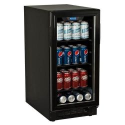 Koldfront BBR900BL 80 Can 15 Inch Wide Built-In Beverage Cooler – Black