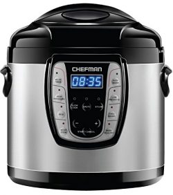 Chefman Electric Pressure Cooker 9-in-1 Programmable Multicooker, Prepare Dishes in an Instant M ...