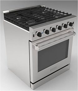 Thor Kitchen 30″ Stainless Steel Gas Range Oven with 5 Burner LRG3001U