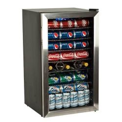 EdgeStar BWC120SS 103 Can and 5 Bottle Extreme Cool Beverage Cooler – Stainless Steel