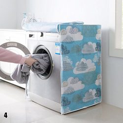 WXLAA Washing Machine Cover Top Dust Cover Protections Top Front Cover Clouds