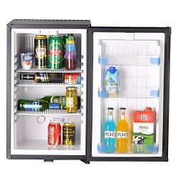 SMETA 110V 12V 1.6 cu ft Compact Refrigerator with Reversible Door,Low Noise Beverage Car Cooler ...