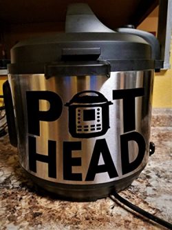 Pot Head Rectangle | Instant Pot | Black Vinyl Sticker