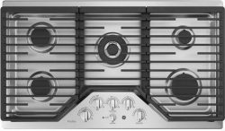 GE Profile PGP9036SLSS 36 Inch Natural Gas Sealed Burner Style Cooktop with 5 Burners in Stainle ...