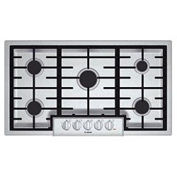 Bosch NGM8655UC 800 36″ Stainless Steel Gas Sealed Burner Cooktop