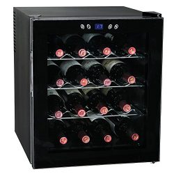 SMETA 16 Bottles Thermoelectric Mini Wine Cellar Beverage Beer Cooler Fridge Champagne Refrigera ...