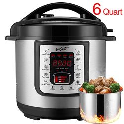 Housmile Electric Pressure Cooker with Steam Rack, 6 Quart 7-in-1 Multi-Use Programmable Electri ...