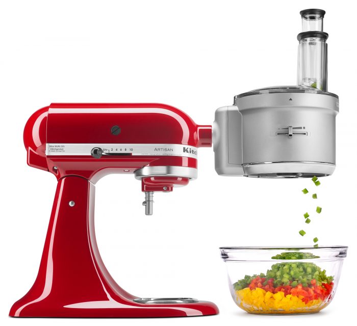 KitchenAid KSM2FPA Food Processor Attachment with Commercial Style Dicing Kit