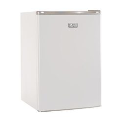 BLACK+DECKER BCRK25W Compact Refrigerator Energy Star Single Door Mini Fridge with Freezer, 2.5  ...