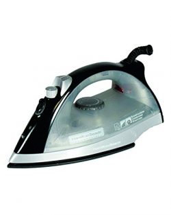 HAMILTON BEACH HIR200B Non-Stick Hospitality Clothes Iron, Black, 15-Minute Auto Shut-Off, 120V, ...