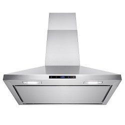 AKDY® 30″ Wall Mount Stainless Steel Touch Control Kitchen Range Hood Noise Reduced Design ...