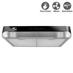 BV Stainless Steel 30-Inch Under Cabinet Kitchen Range Hood 400 CFM with LED lights and Touch Sc ...