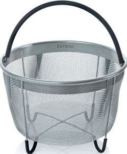 Hatrigo Instant Pot Steamer Basket Accessories, Fits InstaPot 6 quart [3qt 8qt avail] IP Pressur ...