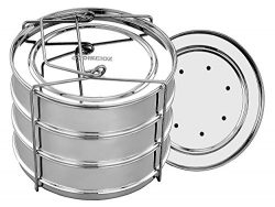 Oikeioz 3-Tier Stackable Stainless Steel Pressure Cooker Steamer Insert Pans – Instant Pot ...