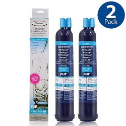 Whirlpool 4396841 Water Filter Pur Push Button Side-by-Side Refrigerator 2 PACK Fridge Water Fil ...