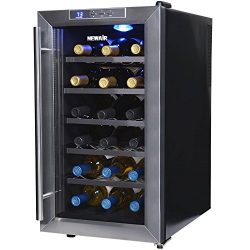 NewAir AW-181E 18 Bottle Thermoelectric Wine Cooler, Black